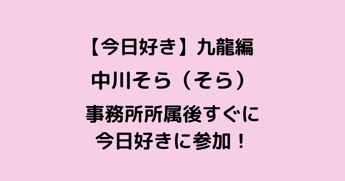 今日好き九龍編そらプロフ